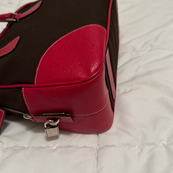 Prada Bowler Canvas and Leather Satchel - Picture 6 of 16